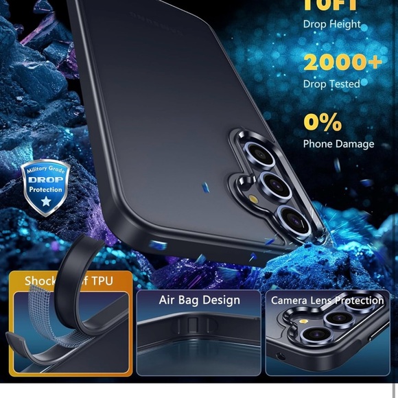 FNTCASE for Samsung Galaxy A55-5G Case: Frosted Translucent Back Protective - Picture 5 of 12